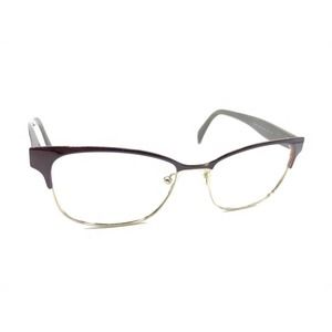 Prada VPR 65R DHO-1O1 Brown Gold Cat Eye Eyeglasses Frames 53-16 140 Italy